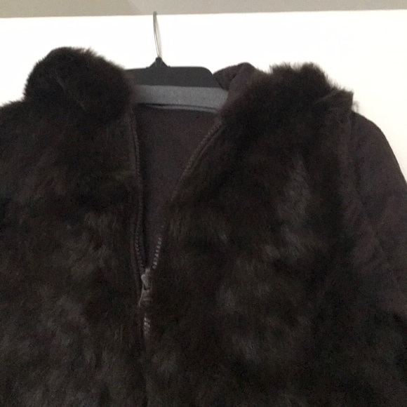 Real rabbit fur. Reverse winter jacket from AQUA - Picture 2 of 7
